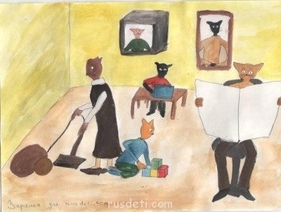 Конкурс рисунков Мартовские кошки  - рисунок на русдети.JPG