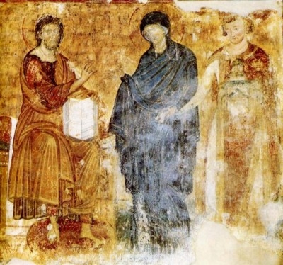 Богородица приводит князя Владислава ко Христу(икона 13 в.)