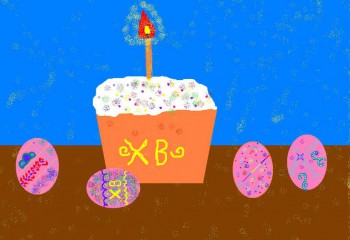 Конкурс рисунков Пасхальная открытка - 1 - Пасха!.JPG