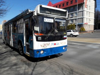 Такие немного смешные троллейбусы ходят по Калининграду. Этот ходит по 1 маршруту, а также ещё есть 2, 6 и 7.