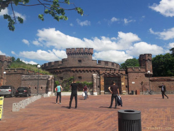 Вид на башню Врангеля с ул. профессора Баранова. Авторское фото